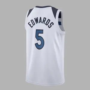 Unisex Edwards #5 White Jersey, Basketball Lover Gift