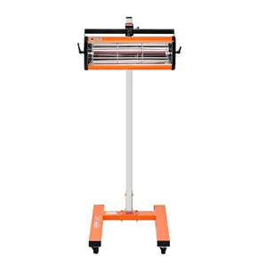 VEVOR Infrared Curing Lamp, 1500W 1-60 min Timing, Auto Heating Car Curing Light with Bracket, 3.44 sq.ft Baking Area Spray Baking Booth Heaters, Paint Dryer for On-Site Repair, Engine Drying