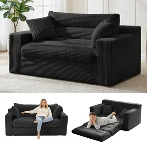Winzoo Convertible Sofa Bed, Boneless Couch Loveseat Floor Sofa Bed  Folding Sofa Loveseat Boneless Couch for Living Room, Bedroom, Apartment, Office