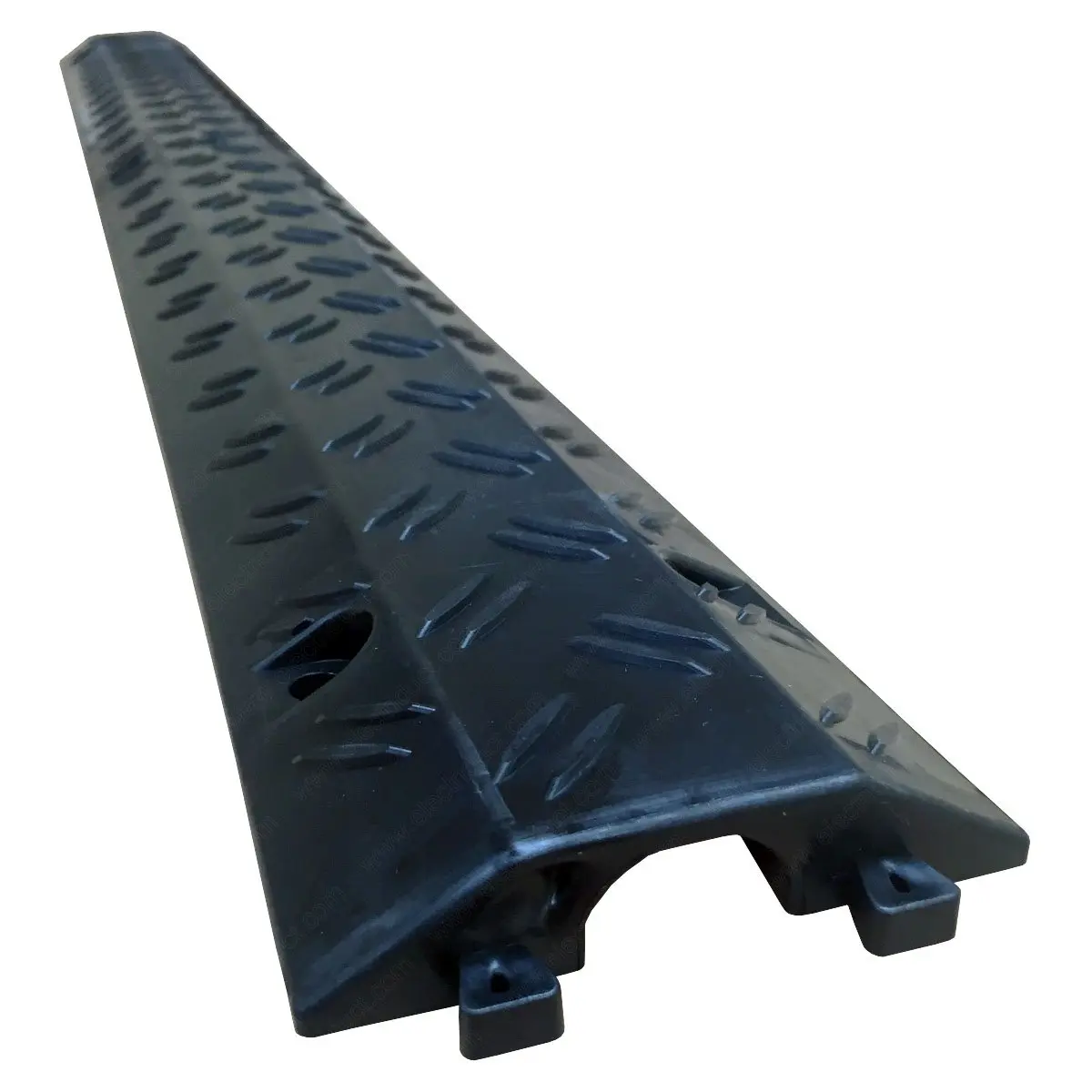 Electriduct Mini Drop Trak Polyurethane Cable & Hose Protector - Black, 0.75in, 1"x0.5", 1.4 lbs, Easy Setup, Great for Safety, High-Quality Ethernet Solution for Warehouse Ethernet Cable Management, Cable Protector