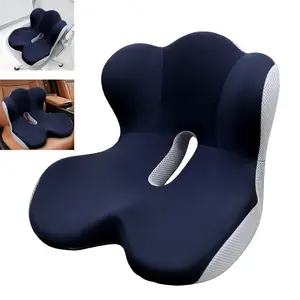 Seat Cushion for Office Chair and Car, Ergonomic Memory Foam L Shaped Integrated Seat Cushions, Lumbar Support Tailbone Pain Relief for Office Chair Car