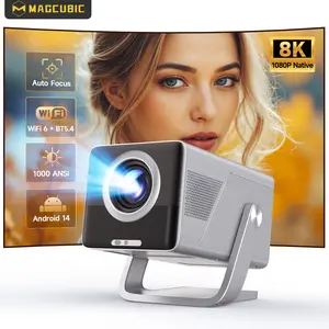 [Latest Model] Magcubic 1000ANSI X7 Projector Auto Focus 8K 4K Decode Android 14.0 Built-In HiFi Speaker Auto Obstacle Avoidance & Fully Keystone Correction Dual WiFi6 BT5.4 Native 1080P 180° Rotatable Allwinner H726 High-End Home Cinema Audio Movie Night