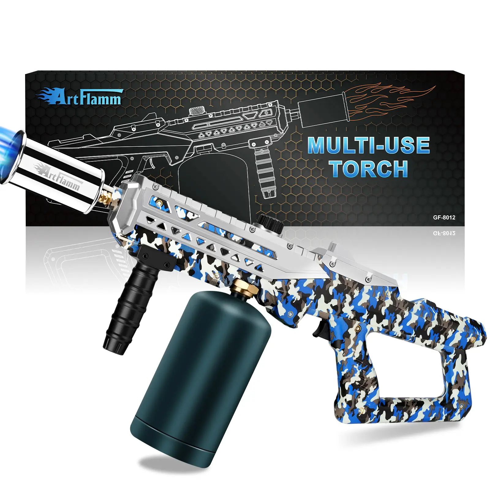 ARTFLAMM Powerful Propane Torch Gun, Multi-use Torch With Adjustable Flame, Blow Torch for Campfire, Fire Pit Starter, Fun Gift (Propane Tank Not Incl