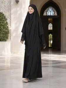 Women's Elegant Prayer Khimar Set, Soft Lightweight Modest Fashion Abayas for Salah