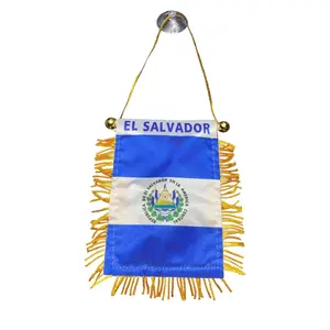 El Salvador Flag, Mini Banner, Car Mirror, Window flag