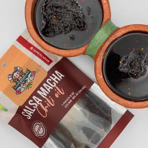 La Purepecha Salsa Macha Chili Oil 8 oz pouch - Authentic Mexican Flavor Toasted Arbol & Morita Chiles Garlic Seeds Spices for Pozole Menudo Tacos Quesadillas Eggs Chilaquiles Grilled Meats Seafood Soups Stews