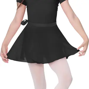 Girls Ballet Skirt Women Adult Dance Skirt Toddler Wrap Chiffon Skirt Leotard Adjustable Ballerina Dance Clothes