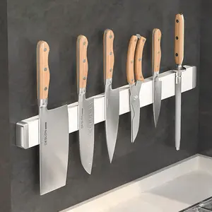 Stainless Steel Magnetic Knife Holder Storage Rack Kitchen Wall-Mounted Knife Rack Magnetic Knife Rack