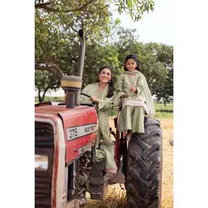 Taaron Jaisi by Mona – Matching Mother Daughter Pastel Green Shararah Outfits – TJM1