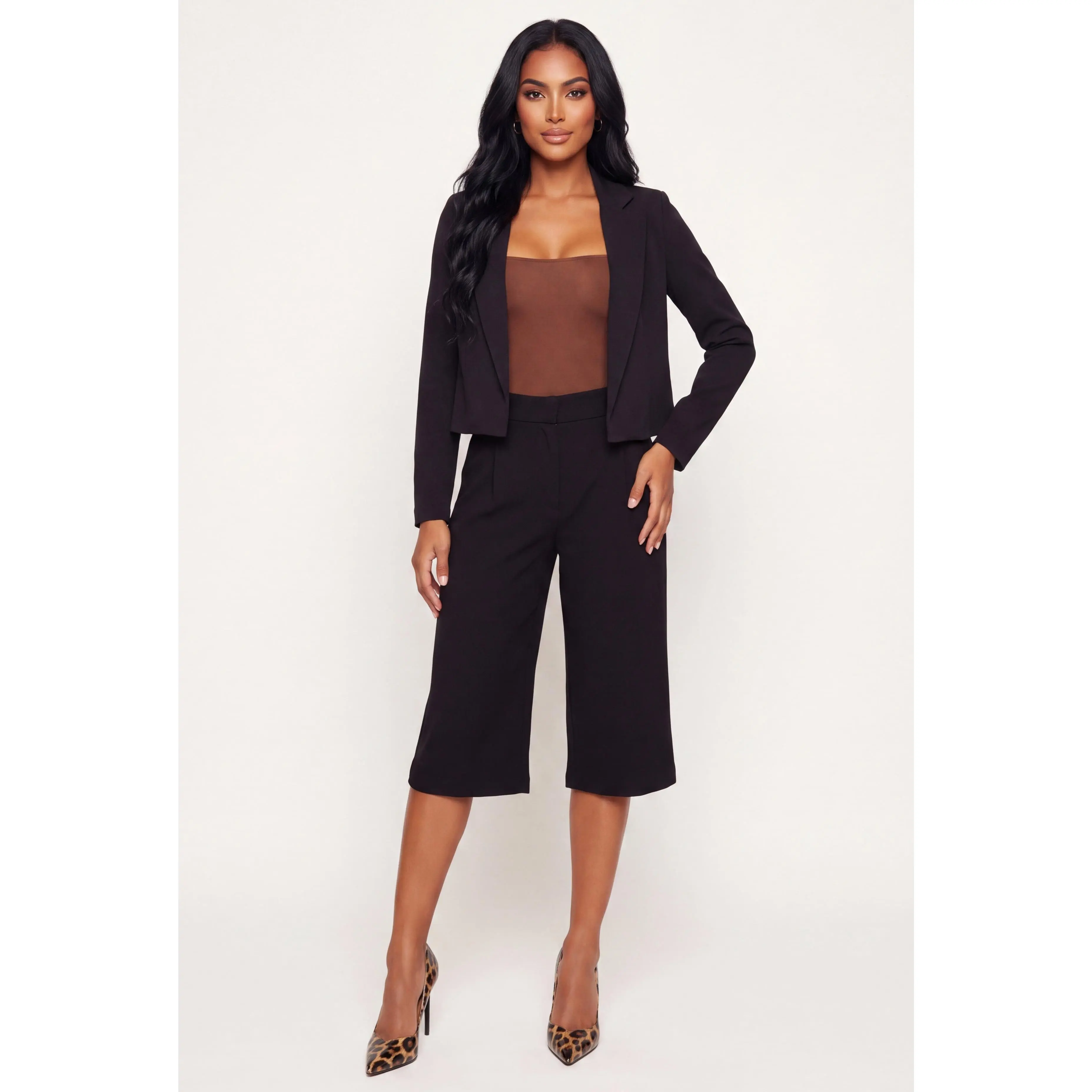 Crepe Knit Tailored Bermuda Shorts