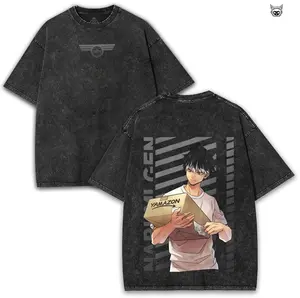 Narumi Gen x Kaiju No.8 Oversized Tee – Courier Boy Meme Print with Yamazon Box | TikTok Viral Anime Streetwear Cotton Menswear