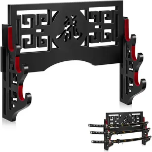 Katana Holder Sword Stand Wall Mount Samurai Sword Display Katana Rack Hanger Japanese Wakizashi Hobby Collection Gifts for Men(3 Tier)