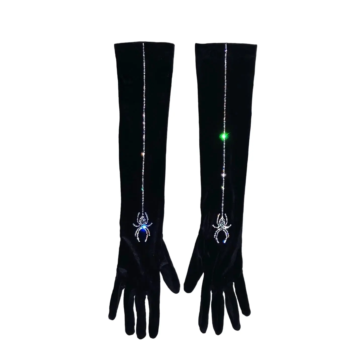 Opera Length Gloves with Spider x Crystal Seam