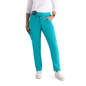 Grey's Anatomy Spandex Stretch Serena 7-Pocket Mid-Rise Tapered Leg Scrub Pants