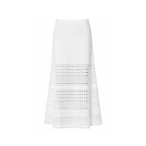 Westly Open Stitch Knit Midi Skirt