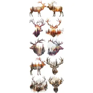 Scenic Elk Gangsheet DTF Heat Transfers - DIY Specialty Heat Transfer Products for Toys & Hobbies Projects