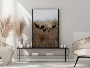 Moose Antlers Wall Art – Rustic Wildlife Photography Print | Wilderness Nature Decor | Fine Art Animal Photography for Home or Cabin