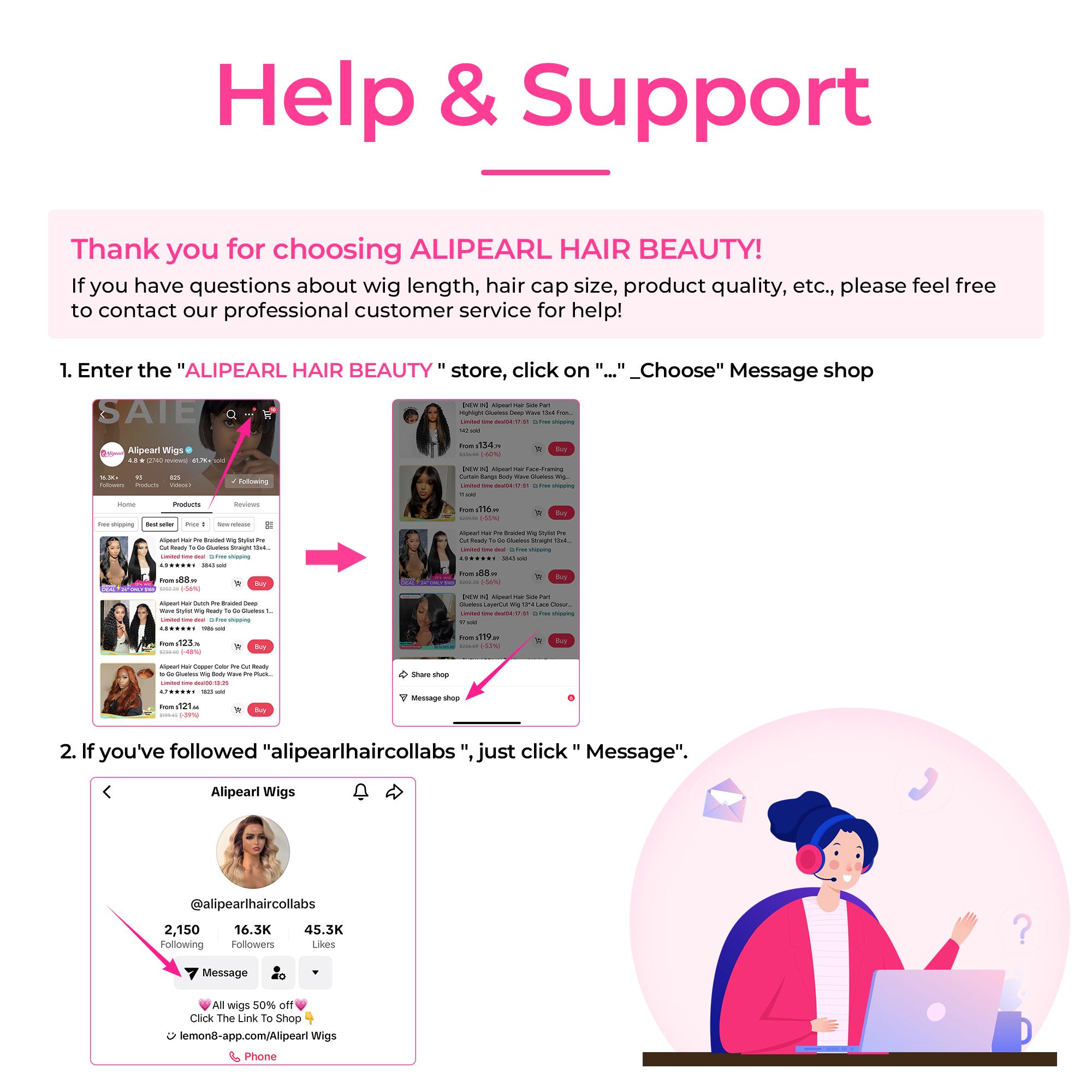 [Only 14'']Alipearl Hair Glueless Highlight Short Bob Wig Straight 7x4 Lace Closure Bob Wig Ready to Go Pre Cut Pre Plucked Human Hair TikTokShopBacktoSchool