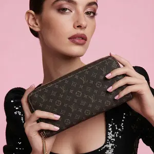 Pre-owned Louis Vuitton Canvas Wallet Mini Lin Zippy Wallet