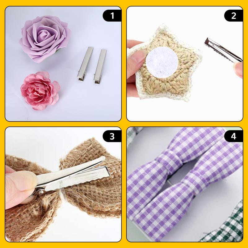 120 pieces mini metal hair clip set -2.16 inches, non slip, can be used for DIY bow making crocodile clips, hair clip crafts