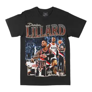 Damian Lillard Dame Time Graphic Tee, Y2K Rap Streetwear T-Shirt, Unisex Crew Neck, Vintage Hip-Hop Graphic, Sports Style, Casual Cotton Fit
