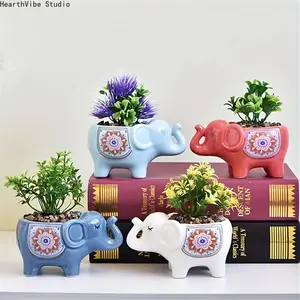 Set of 1 | Succulent Planter | Ceramic Flower Pot | Creative Animal-Themed Planter | Home & Garden Decor | Gardening Tools (Plants Not Included) | Gardening Gift | Home Decoration