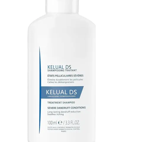 KELUAL DS Anti-Dandruff Shampoo - Extra Strength Dermatological Dual Action Cleanser, Anti Itch Shampoo for Adults, Daily Dandruff & Itch Relief, Soothing 3.3 fl oz Haircare for All Hair Types