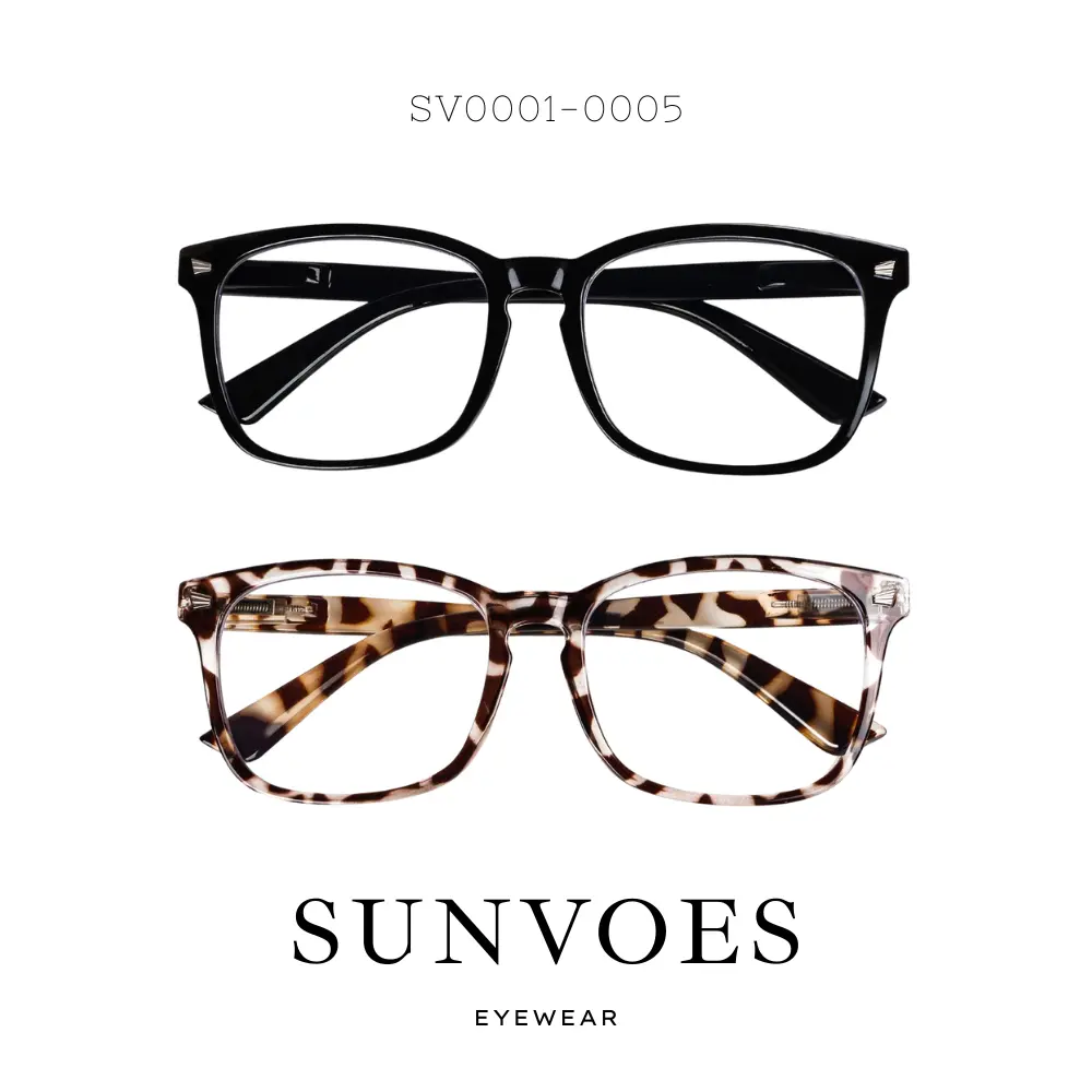 SUNVOES Blue Light Blocking Glasses For Women Men,Non-Prescription Eyeglasses clear Blue Light Lenses,Anti UV Ray Stylish Vintage Ultra-Light TR90 Frames To Reduce Digital Eyestrain/Glare outdoorfun progressive vacation accessory anti-glare lens
