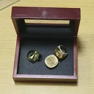 H D 2RING AND BOX Jewelry Rings Personalized Competition Rings in Elegant Wooden Box