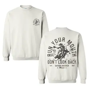 Run Your Mouth Gavin Adcock T-Shirt, Bull Rider Fan Graphic Tee, Unisex Western Style Shirt for Men & Women, Country Music Gift