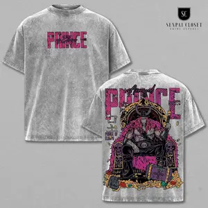 Loki Vintage Washed Oversized T-Shirt – Anime Giant Prince Warrior Graphic Tee, Norse Myth Inspired Manga Art Shirt, Casual Streetwear Apparel, Unisex Top, Gift for Anime Fans