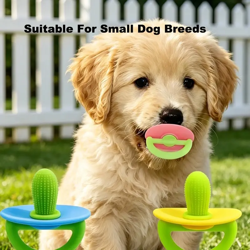 Silicone Dog Chew Toy, Durable Teething Bite Stick for Small Dogs, Puppy Interactive Pet Dummy Accessory, Small Pet Nipple, Not for Large Pets