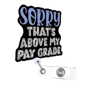 Retractable Badge Holder, Funny Badge Holder Nurse Badge Reel Gift for Health Care Doctor Nurse Teacher Medical Worker, Identification Badges & Supplies