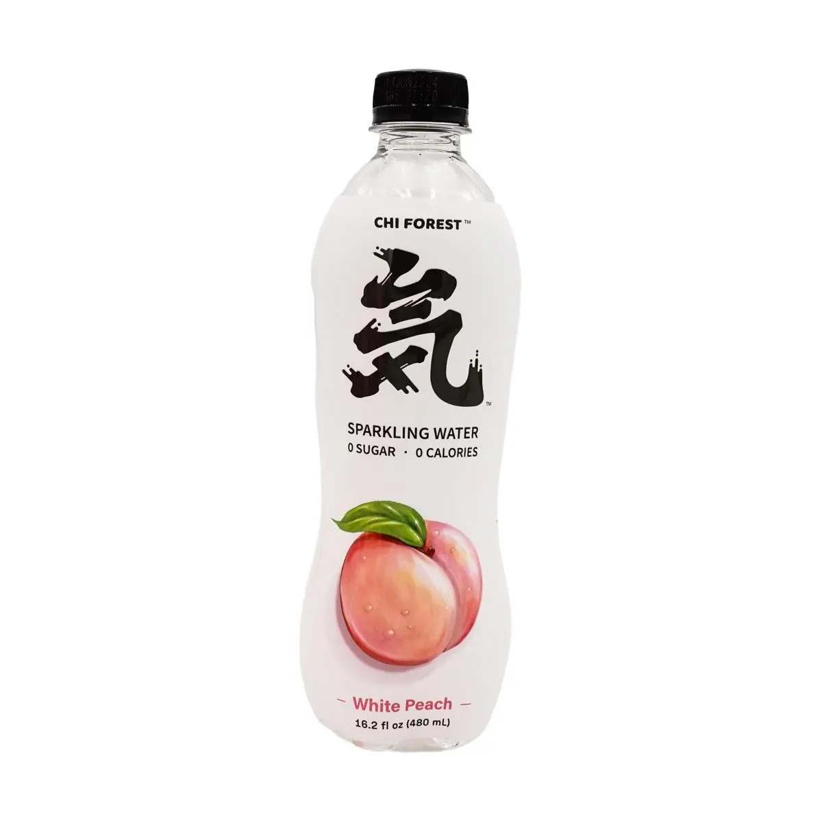 Chi Forest Peach Soda Sparkling Water 480ml - 0 Sugar 0 Fat 0 Calorie, Limited Edition Pop Mart Collaboration