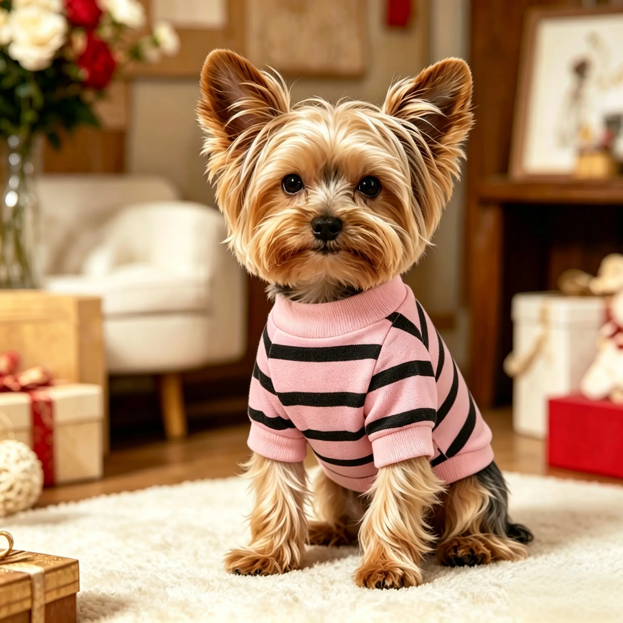 Pink Pet Puppy Clothes – Breathable Spring/Summer Thin Tee for Small Dogs Pug/Teddy/Milk Cat Pet, Soft & Cute