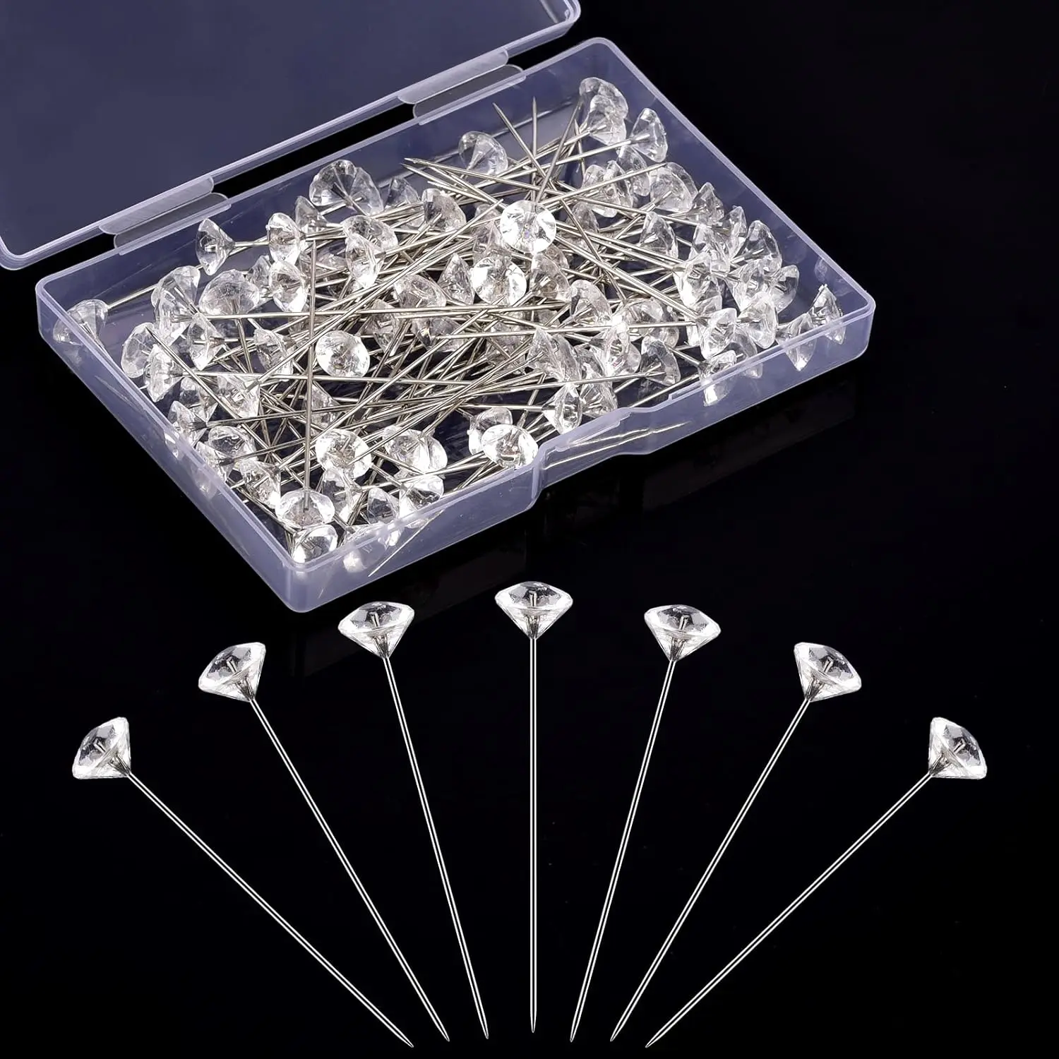 Bouquet Pins,  100 count Sewing Corsage Pins 2inch for Wedding Bridal Hair Accessories  Decoration DIY Craft Sewing Quilting
