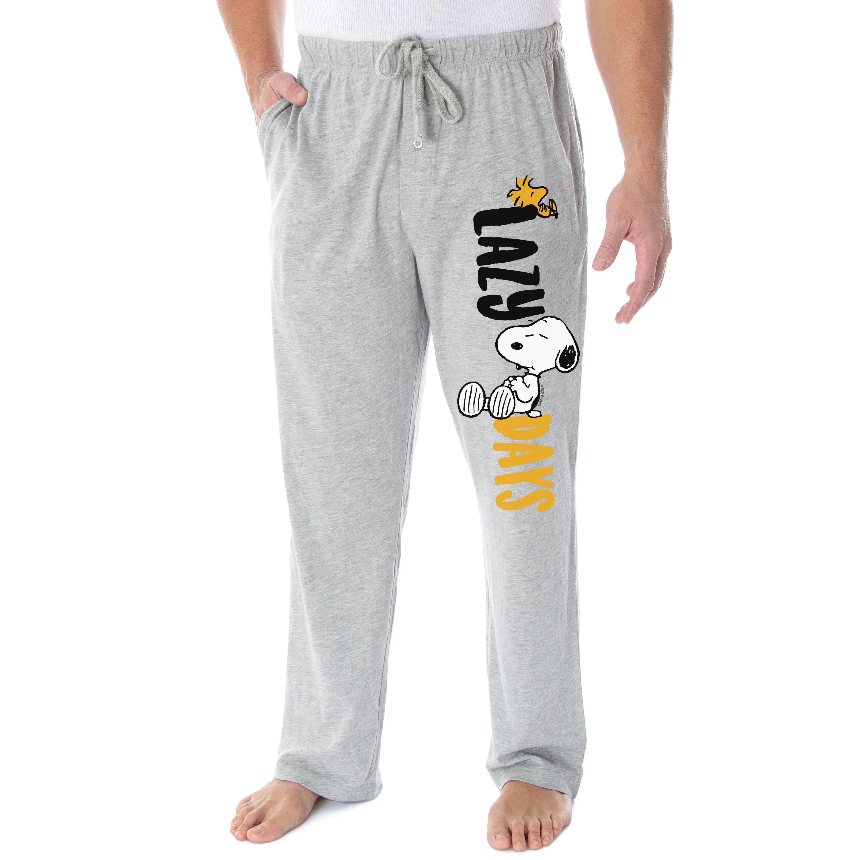 Peanuts Adult Snoopy and Woodstock Lazy Days Character Loungewear Sleep Pajama Pants