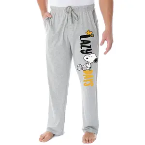 Peanuts Adult Snoopy and Woodstock Lazy Days Character Loungewear Sleep Pajama Pants