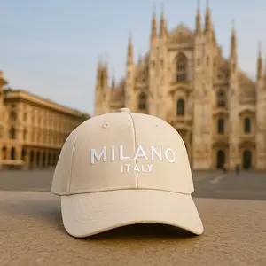 Unisex Milanese Embroidered Baseball Cap, Adjustable Outdoor Sun Protection Casual Hat, Spring/Autumn Travel, Beach Vacation, TikTok, Black Friday