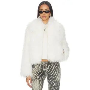 Generation Love Leslie Faux Shearling Jacket in White