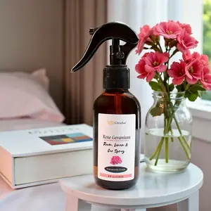 CitrisSan Rose Geranium Scented Room & Car Freshener Spray - Therapeutic Grade, 4 oz, Natural Ingredients, Floral Fragrance & Aroma for Home & Vehicle