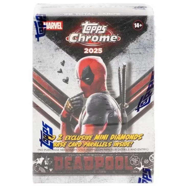 2025 Topps Deadpool Chrome Blaster Box (7 Packs Per Box, 4 Cards Per Pack)