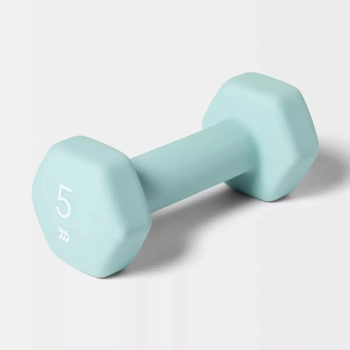 Dumbbell 5lbs Aqua - All In PVC Coated, Iron Filled, Arm Workout