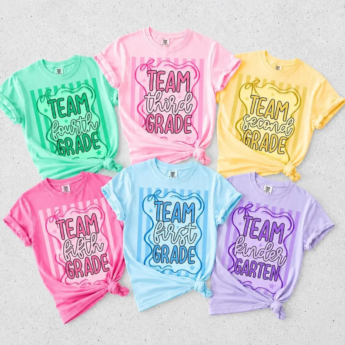 Team Grade Teacher Shirt for Women, Back to School Comfort Colors Tee, Kindergarten 1st 2nd 3rd 4th 5th Grade Shirt, First Day of School Gift - DPCLICK