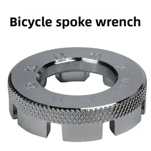 8-Hole Bicycle Rim Spoke Tensioning Tool, Mountain Bike Spoke Wrench, Wheel Lacing & Truing Tool for Bike Accessories