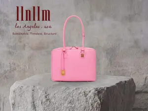 STYLELATCH LARGE SHOULDER HANDBAG - ZIPPERED TOTE BAG-LA PINK