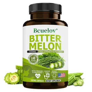 Bcuelov Bitter Melon Health Supplement,Supports Cholesterol Health,Supports blood sugar balance,120 Capsules