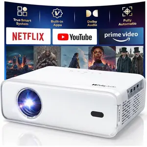 EAZZE D1  Projector with WiFi and , Built-in APP, Auto Focus/Keystone, DoIby Audio 16W Speakers,  1080P, HDR10, Portable Mini Outdoor Movie Projector