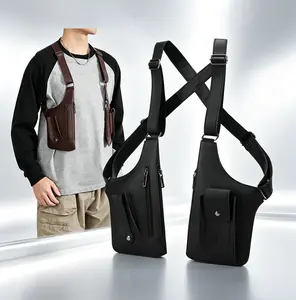 Premium PU Leather Underarm Holster,Adjustable Shoulder Strap Design,Hidden Anti-theft Storage Space,Versatile Carry Bag for Running Daily Commute and Various Outdoor Scenes- Father's Day Gift Basket
