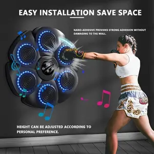 2026 Electronic Boxing Music Workout Machine,Smart Boxing Machine with Gloves ,Wall Mounted Boxing Wall Target Training Punching Equipment, for Children and Adults, Wall Punching Bag For Home Exercise